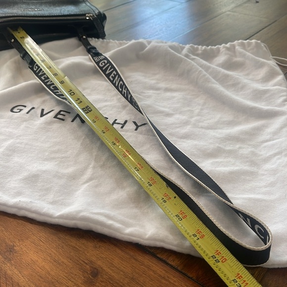 Givenchy Pandora black mini crossbody bag logo adjustable strap webbing w Flaws - Picture 17 of 17